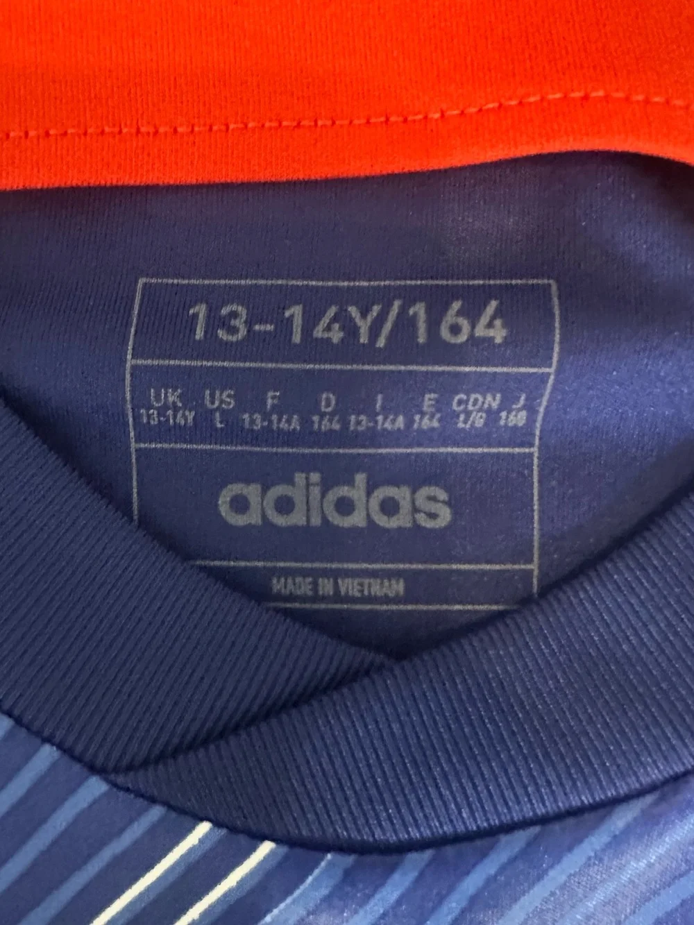adidas Men’s Blue Japan Football Shirt with Red Trim - Picture 3 of 4